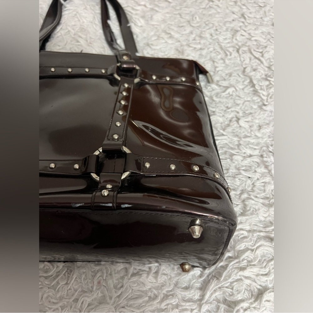 Patent Leather Brown/Bronze Beijo Bag - Picture 7 of 12